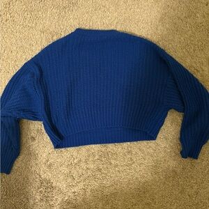 SHEIN Royal Blue Crew Neck Sweater